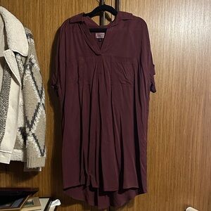 Universal Thread Maroon Shirt Dress